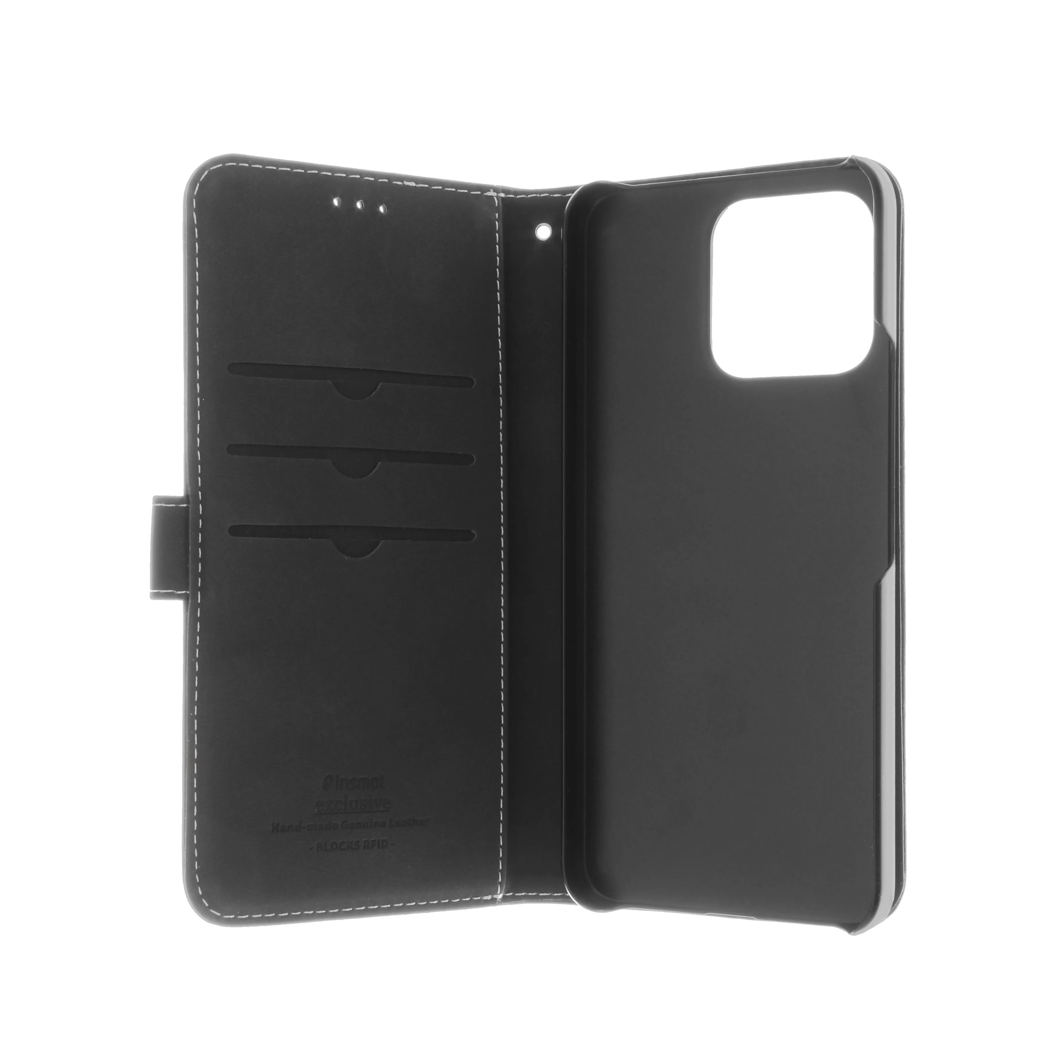 Insmat Flip Case, Honor X6/70 Lite - Wallet Case, Black