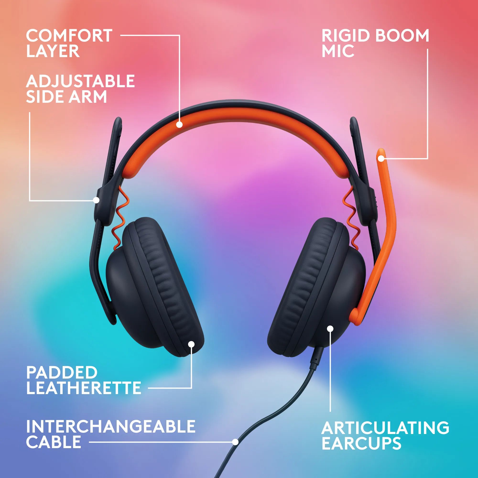 logitech Zone Learn Over Ear AUX - headphones, Classic Blue (EDU)