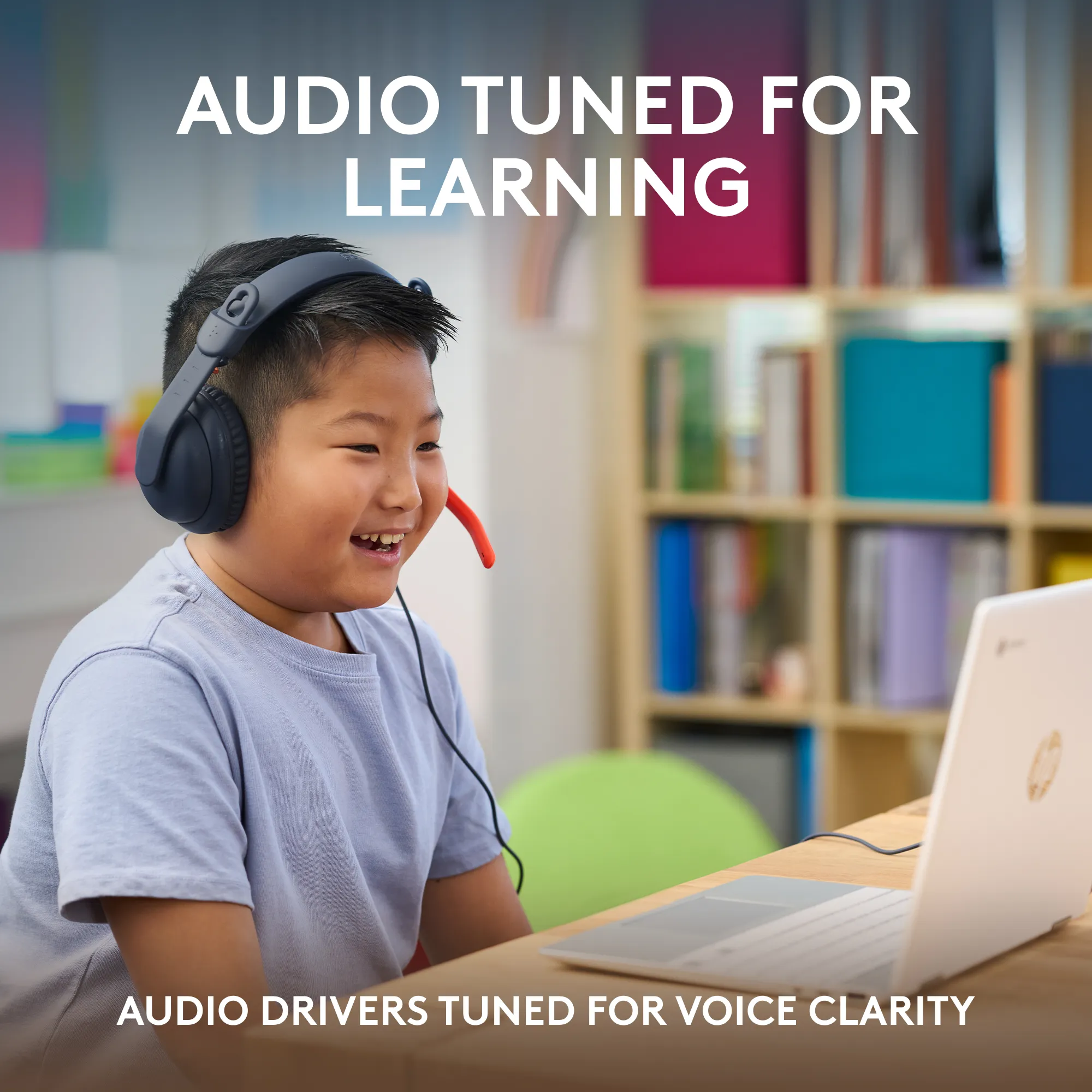 logitech Zone Learn Over Ear AUX -kuulokkeet, Classic Blue (EDU)