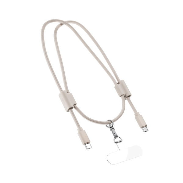 Epico Phone Lanyard USB-C cable, 60W, 0.8 m, Beige