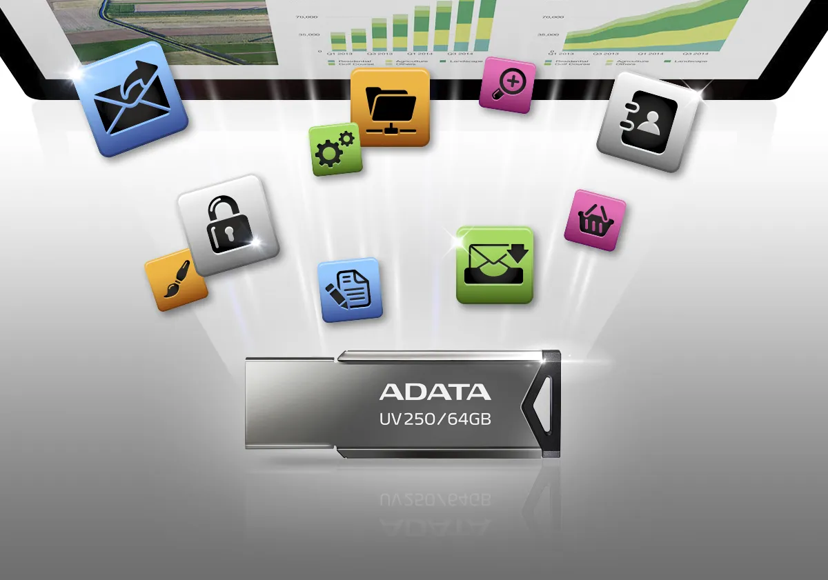 A-DATA UV250 USB 2.0 16GB memory stick, Silver