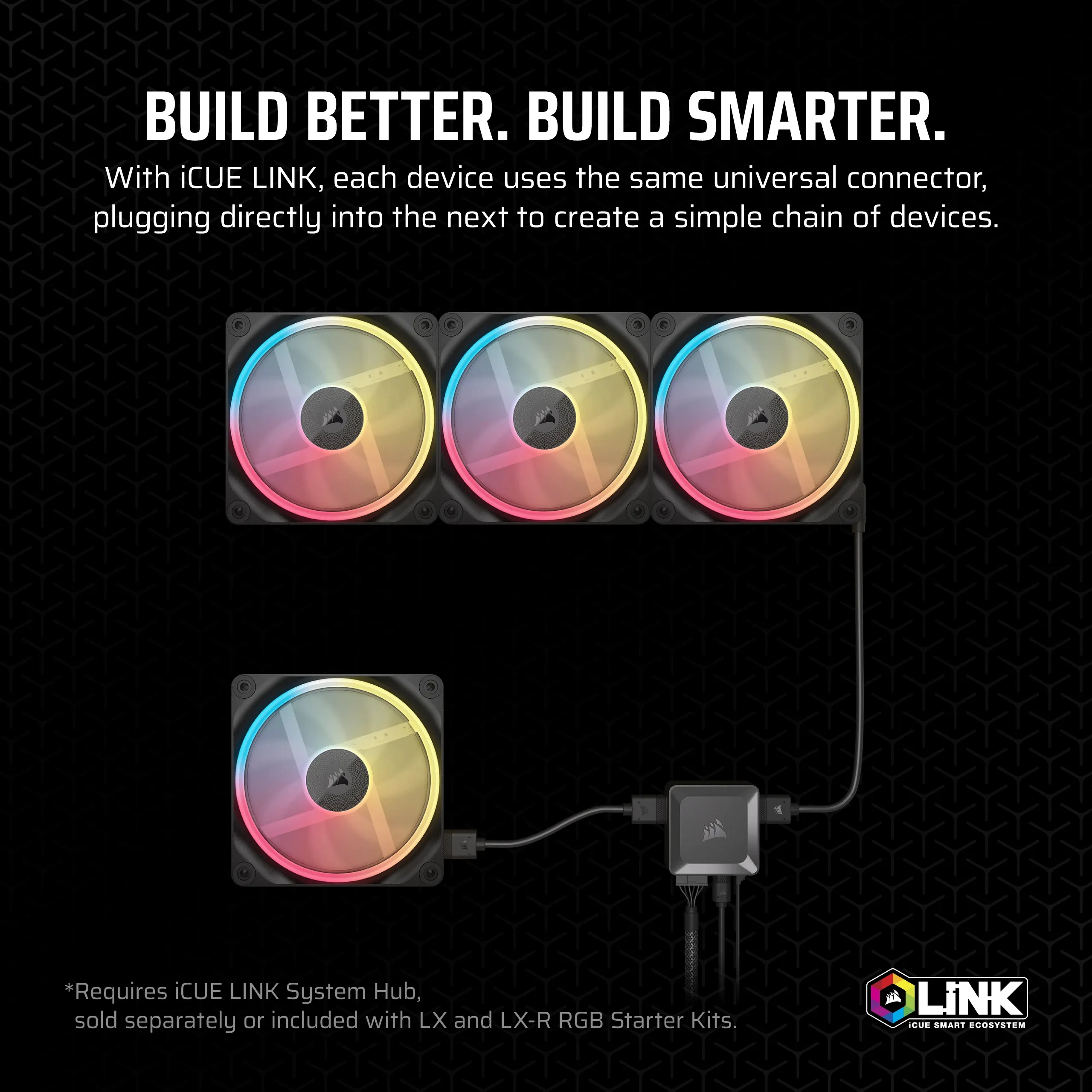CORSAIR iCUE LINK LX140-R RGB, 140mm, Black