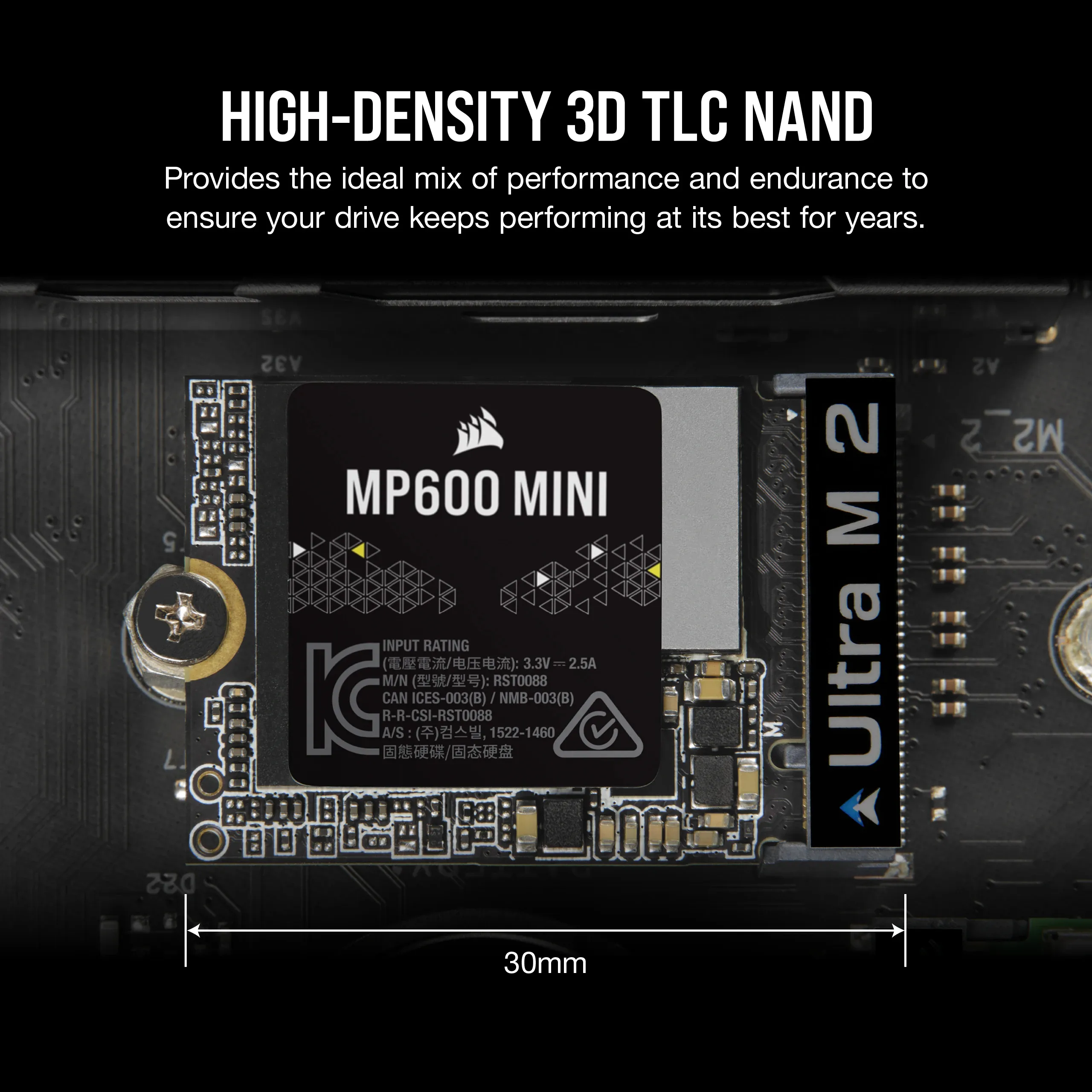 Corsair MP600 MINI 2 TB, PCIe 4.0, M.2 - SSD