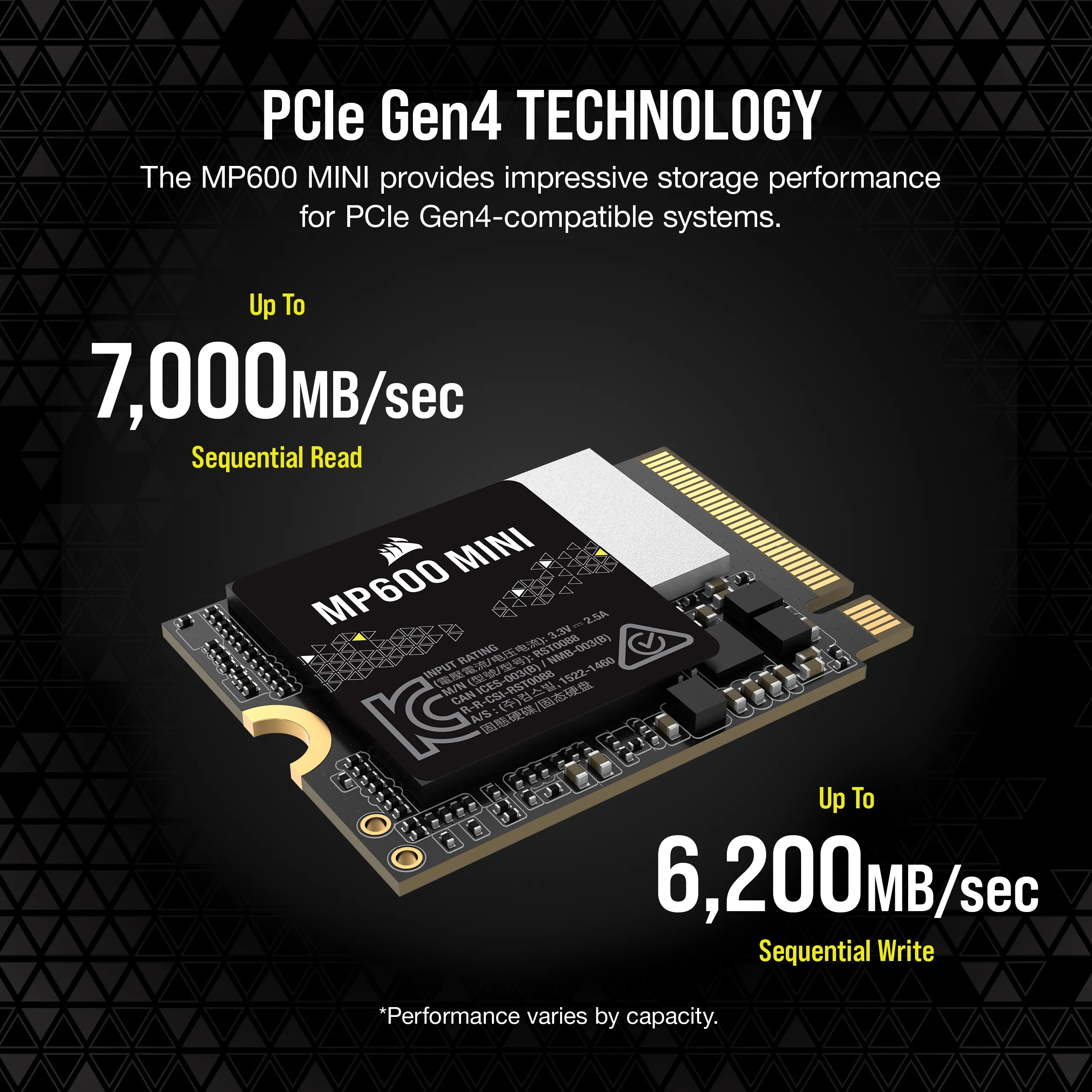Corsair MP600 MINI 2 TB, PCIe 4.0, M.2 - SSD