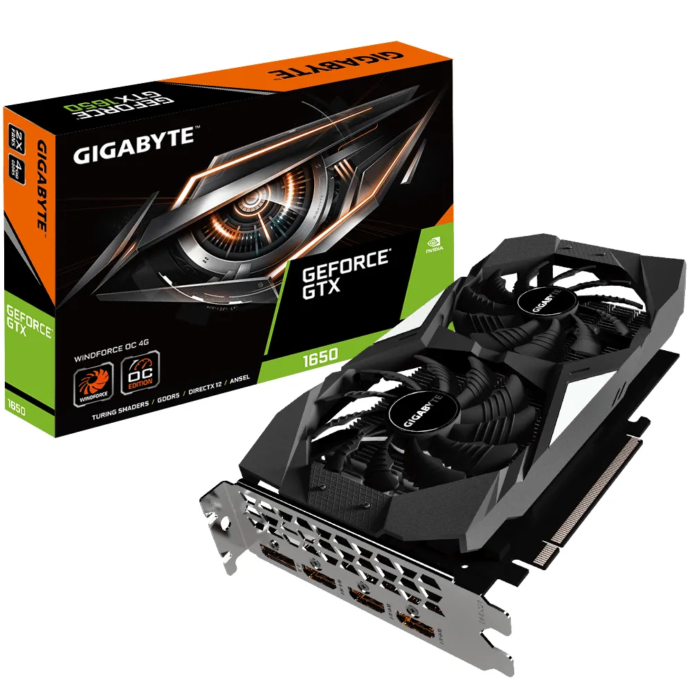 Gigabyte GeForce GTX 1650 WindForce OC 4 Gt -n&auml;yt&ouml;nohjain
