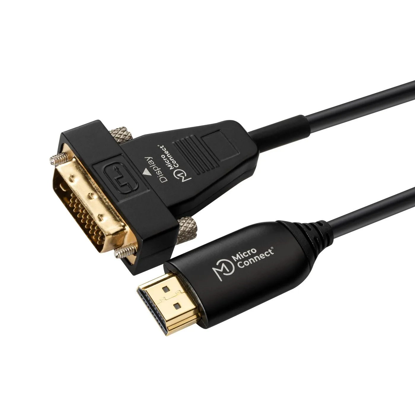 MicroConnect Premium Optic DVI-D &ndash; HDMI - cable, 30 m, Black
