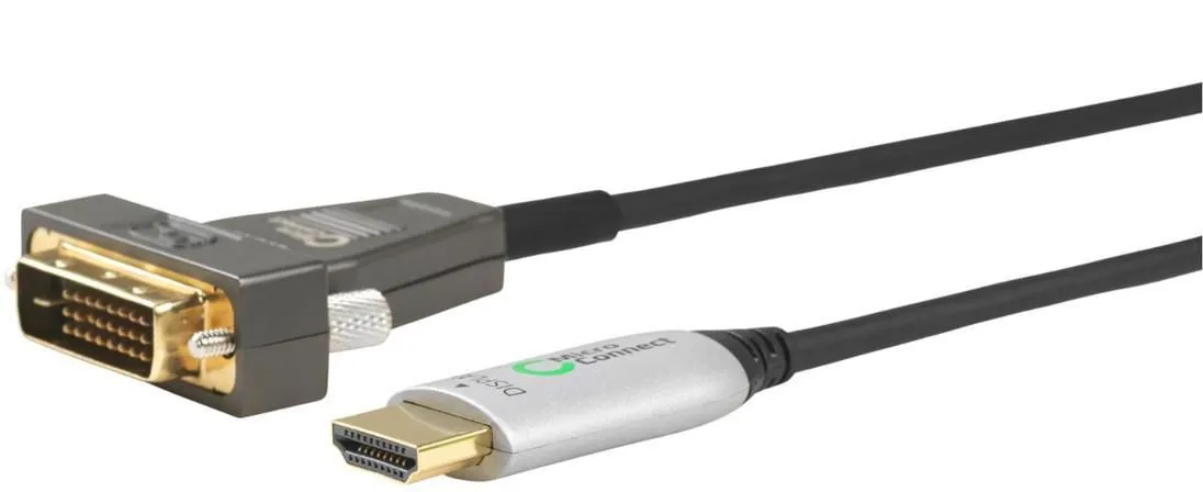 MicroConnect Premium Optic DVI-D &ndash; HDMI - cable, 30 m, Black