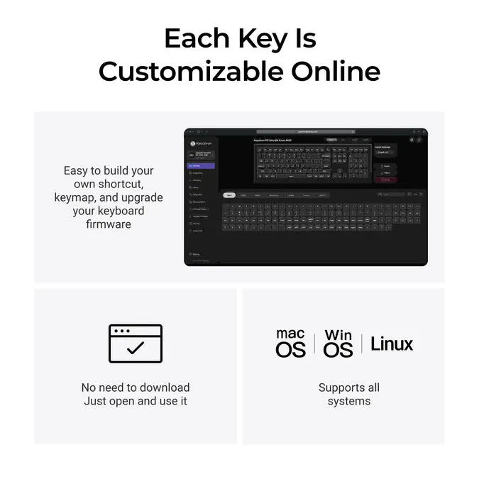 Keychron K5 Ultra SE 8K tr&aring;dl&ouml;st mekaniskt speltangentbord, Low-Profile Milk POM Red, vit