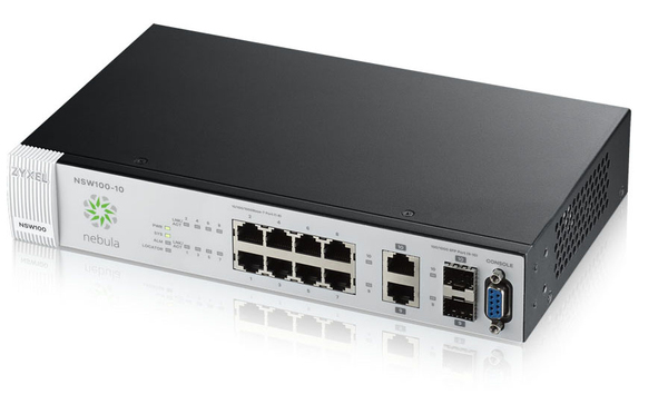 ZYXEL NSW100-10 NEBULA CLOUD MANAGED 8 PORT SWITCH, 8X 1G + 2X 1G UPLINK INC. 1 YEAR PROFESSIONAL PACK