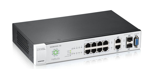 ZYXEL NSW100-10 NEBULA CLOUD MANAGED 8 PORT SWITCH, 8X 1G + 2X 1G UPLINK INC. 1 YEAR PROFESSIONAL PACK