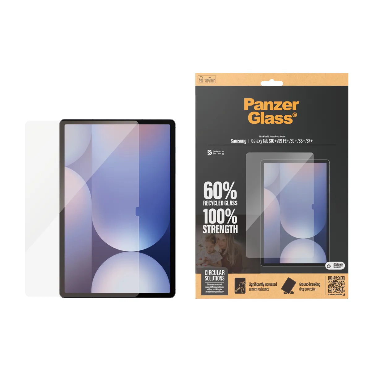 PanzerGlass Samsung Galaxy Tab S7+-S10+ Ultra-Wide Fit