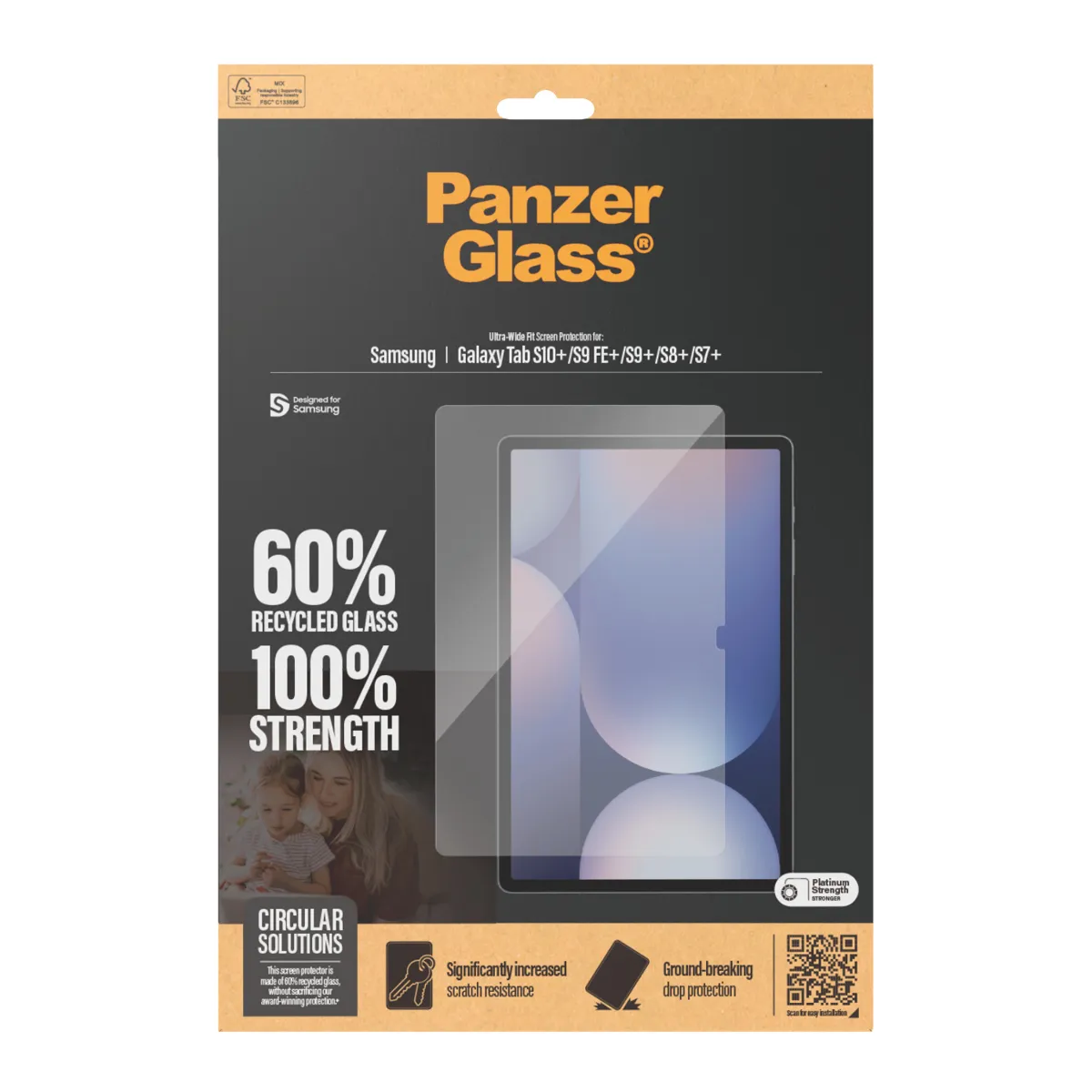 PanzerGlass Samsung Galaxy Tab S7+-S10+ Ultra-Wide Fit