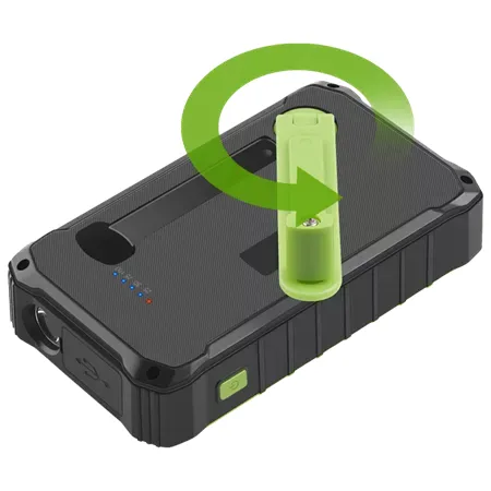 Denver 10.000 mAh Solar - powerbank med vev