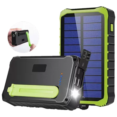 Denver 10.000 mAh Solar -varavirtalähde veivillä