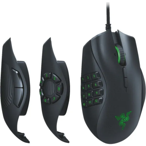 Razer Naga Trinity MOBA/MMO - gaming mouse, Black,Green