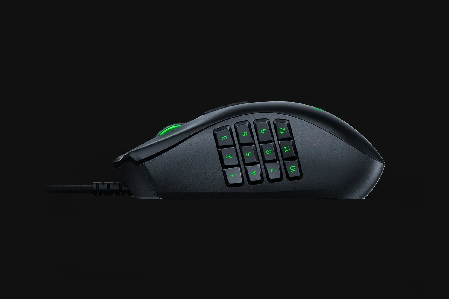 Razer Naga Trinity MOBA/MMO - gaming mouse, Black,Green