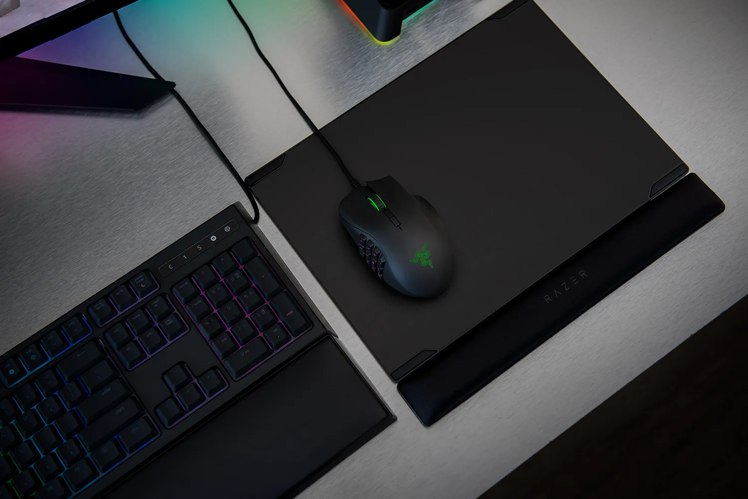 Razer Naga Trinity MOBA/MMO - gaming mouse, Black,Green