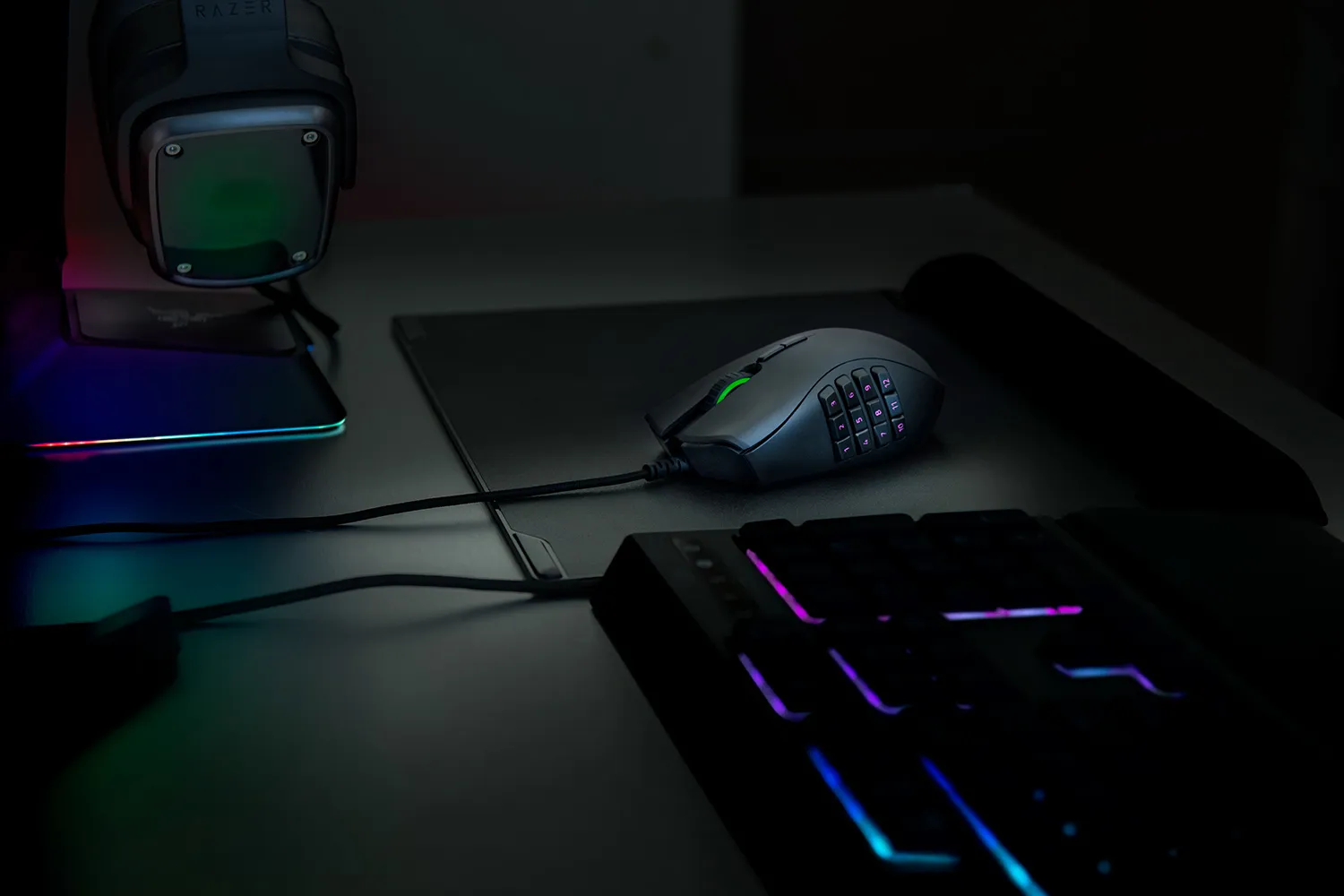 Razer Naga Trinity MOBA/MMO - gaming mouse, Black,Green