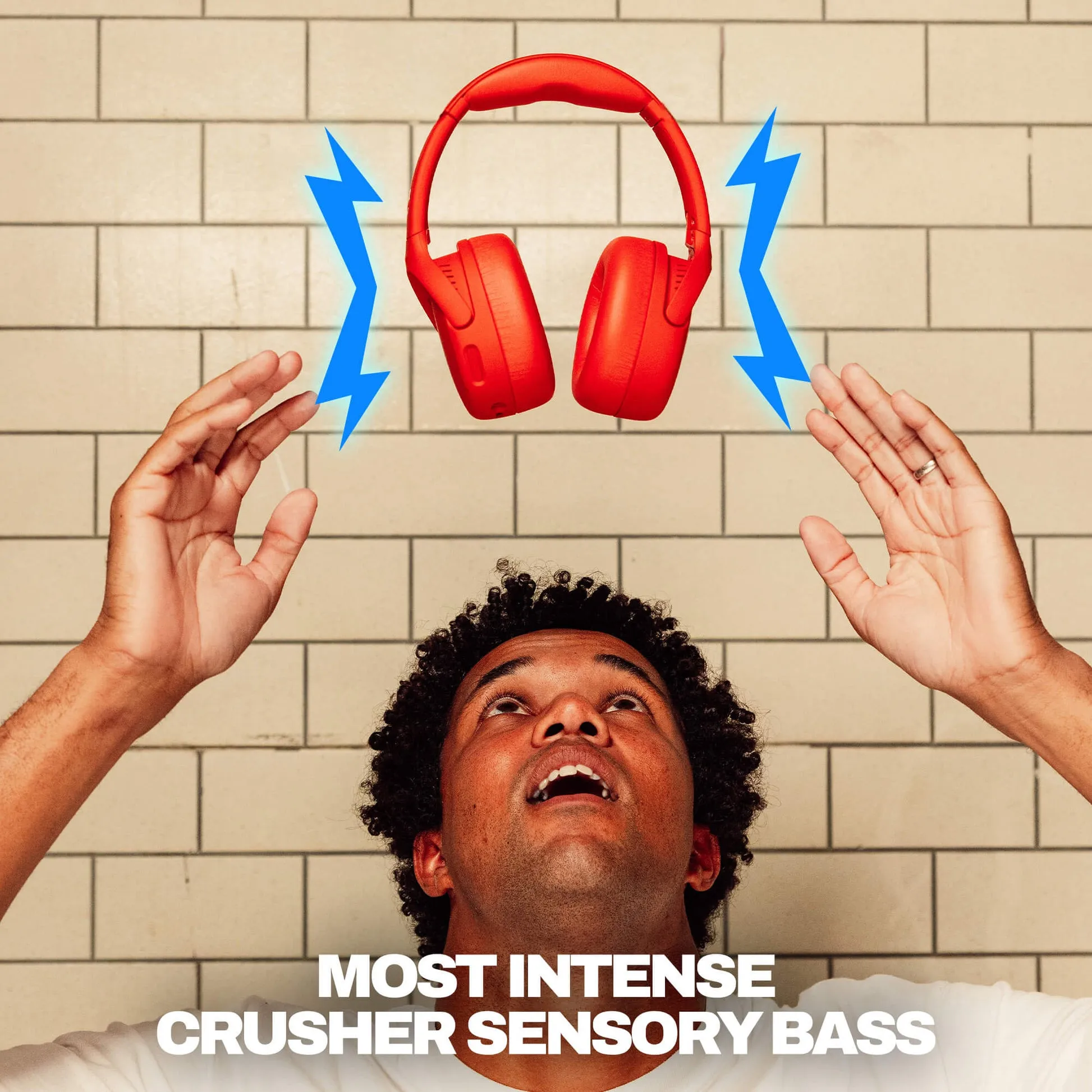 Skullcandy Crusher 720 tr&aring;dl&ouml;sa over-ear h&ouml;rlurar, r&ouml;d