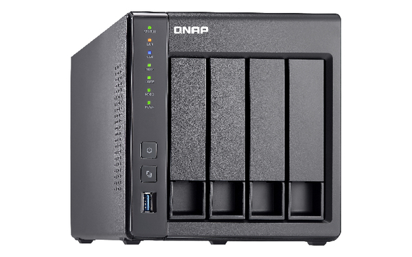 Qnap NAS-kabinetti, 4x2,5"/3,5"-paikkoja,  2 Gt, 1xSFP+, 10GbE, musta