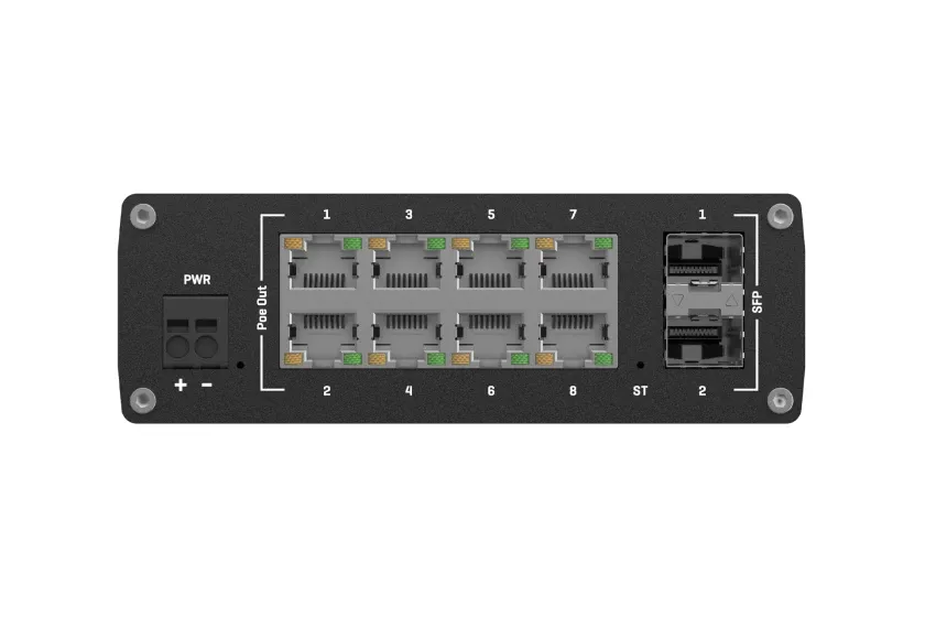 Teltonika TSW202 - Managed PoE+ Switch, Aluminium, Blue