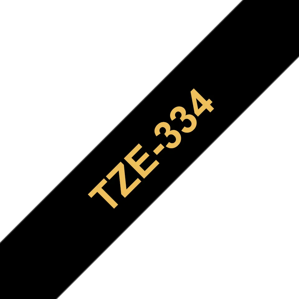BROTHER TZE334 12 GOLD ON BLACK