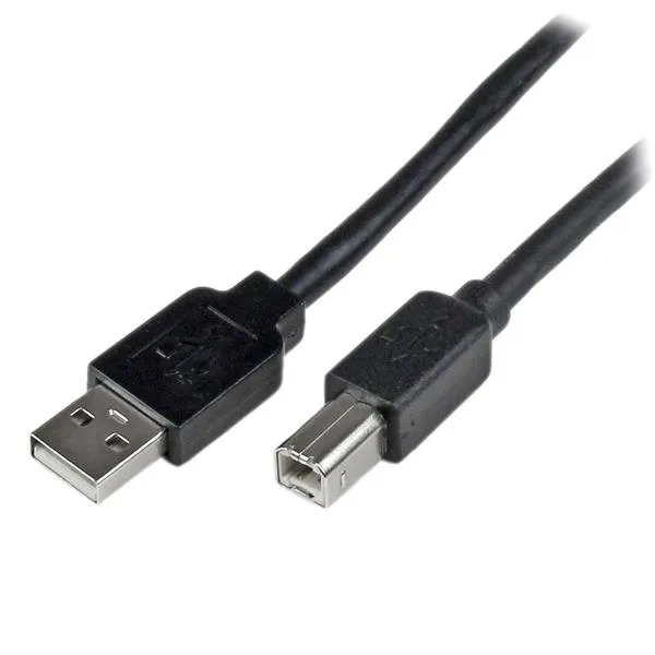 StarTech aktiv USB 2.0 USB-A &ndash; USB-B kabel, 20 m, svart