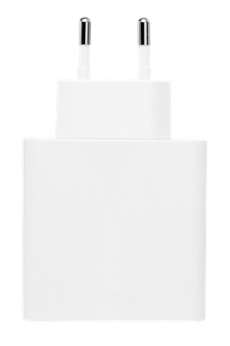 DELTACO USB wall charger, 1x USB-C PD 18 W, 1x USB-A 18 W, 36 W, white