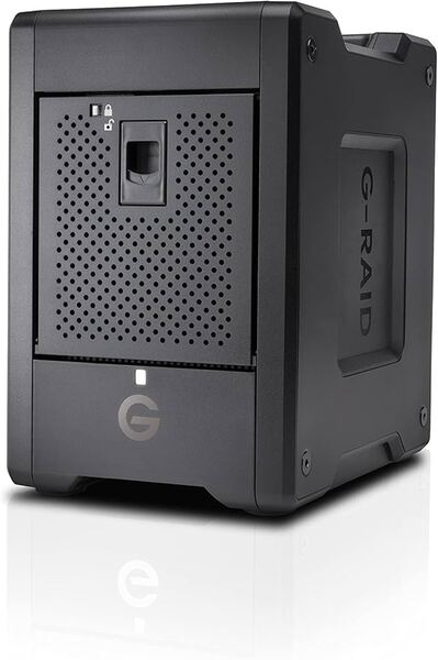 SanDisk Professional G-RAID SHUTTLE 4 104 TB 3.5" station&auml;r extern HDD, svart