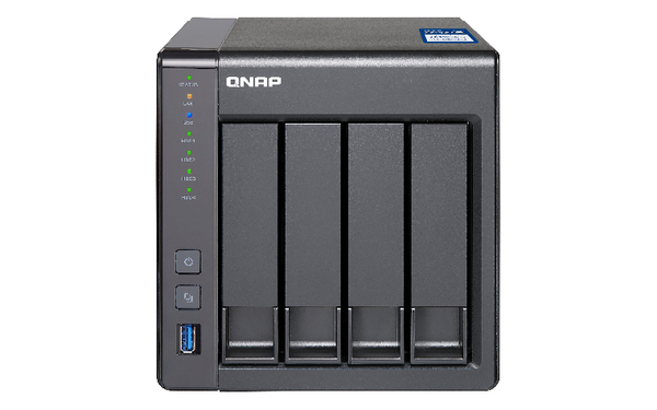 Qnap NAS-cabinett, 4x2,5"/3,5"-slots,  2GB, 1xSFP+, 10GbE, Black