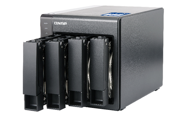 Qnap NAS-cabinett, 4x2,5"/3,5"-slots,  2GB, 1xSFP+, 10GbE, Black