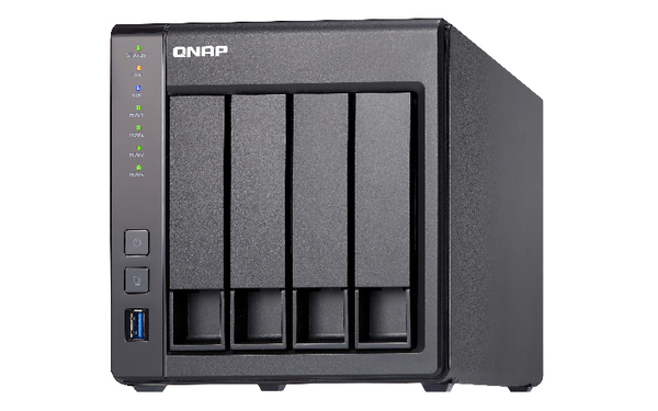 Qnap NAS-kabinetti, 4x2,5"/3,5"-paikkoja,  2 Gt, 1xSFP+, 10GbE, musta