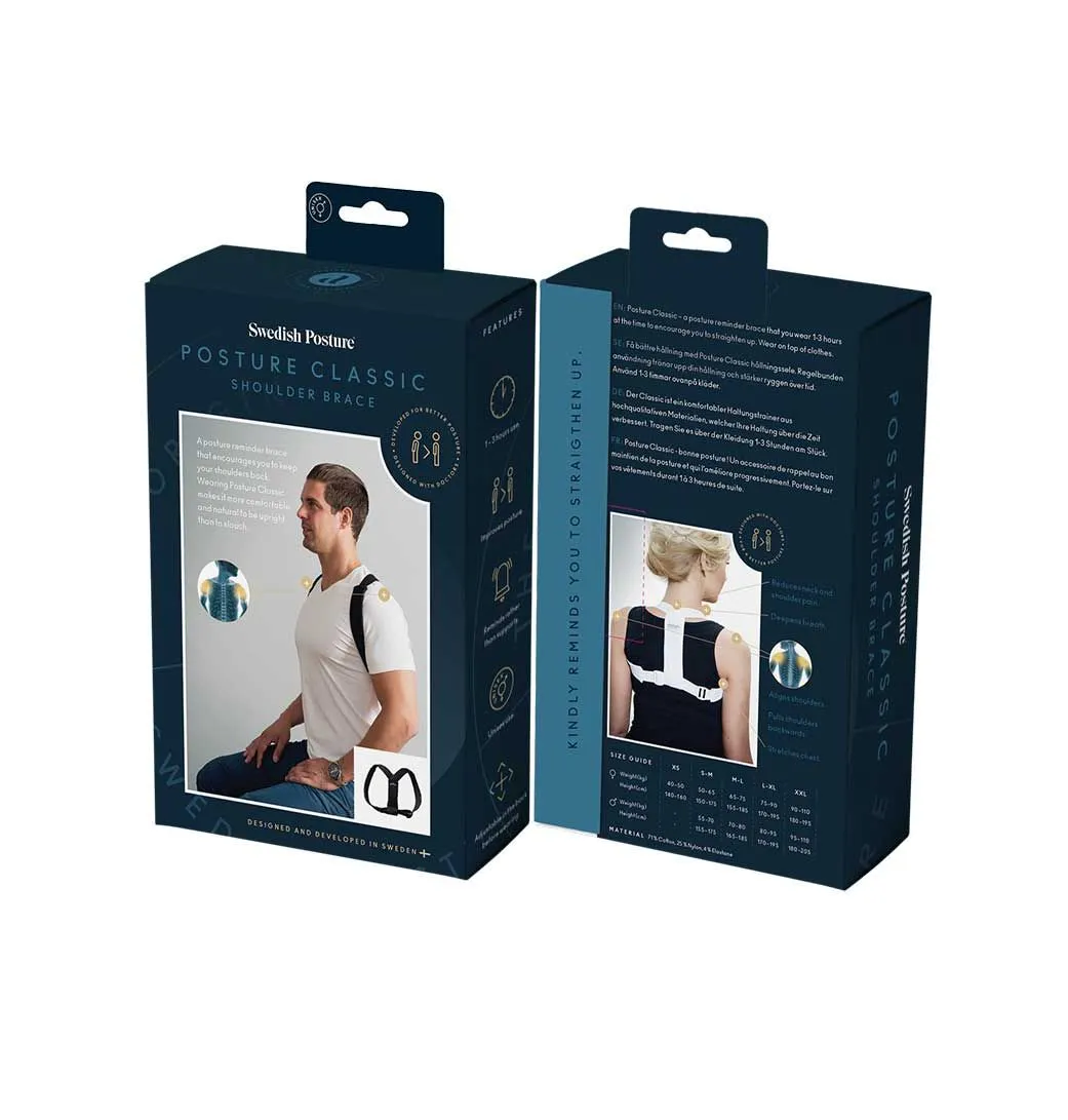 SWEDISH POSTURE Shoulder Brace Classic XS Black