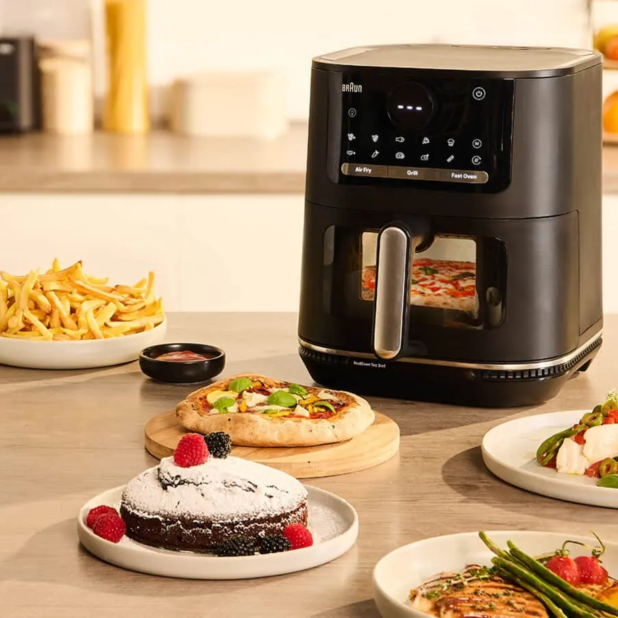 Braun MultiFry 5 HF 5075I, 6 l, 1,6 kg, 2000 W, airfryer, Black/Grey
