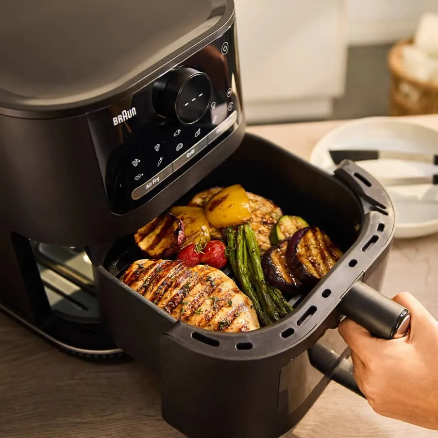 Braun MultiFry 5 HF 5075I, 6 l, 1,6 kg, 2000 W, airfryer, Black/Grey
