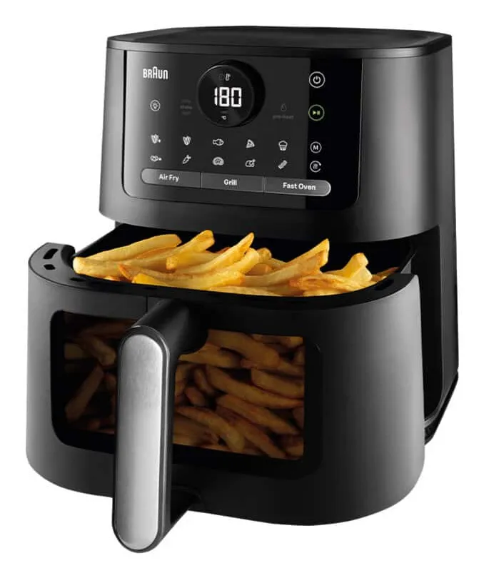 Braun MultiFry 5 HF 5075I, 6 l, 1,6 kg, 2000 W, airfryer, Black/Grey
