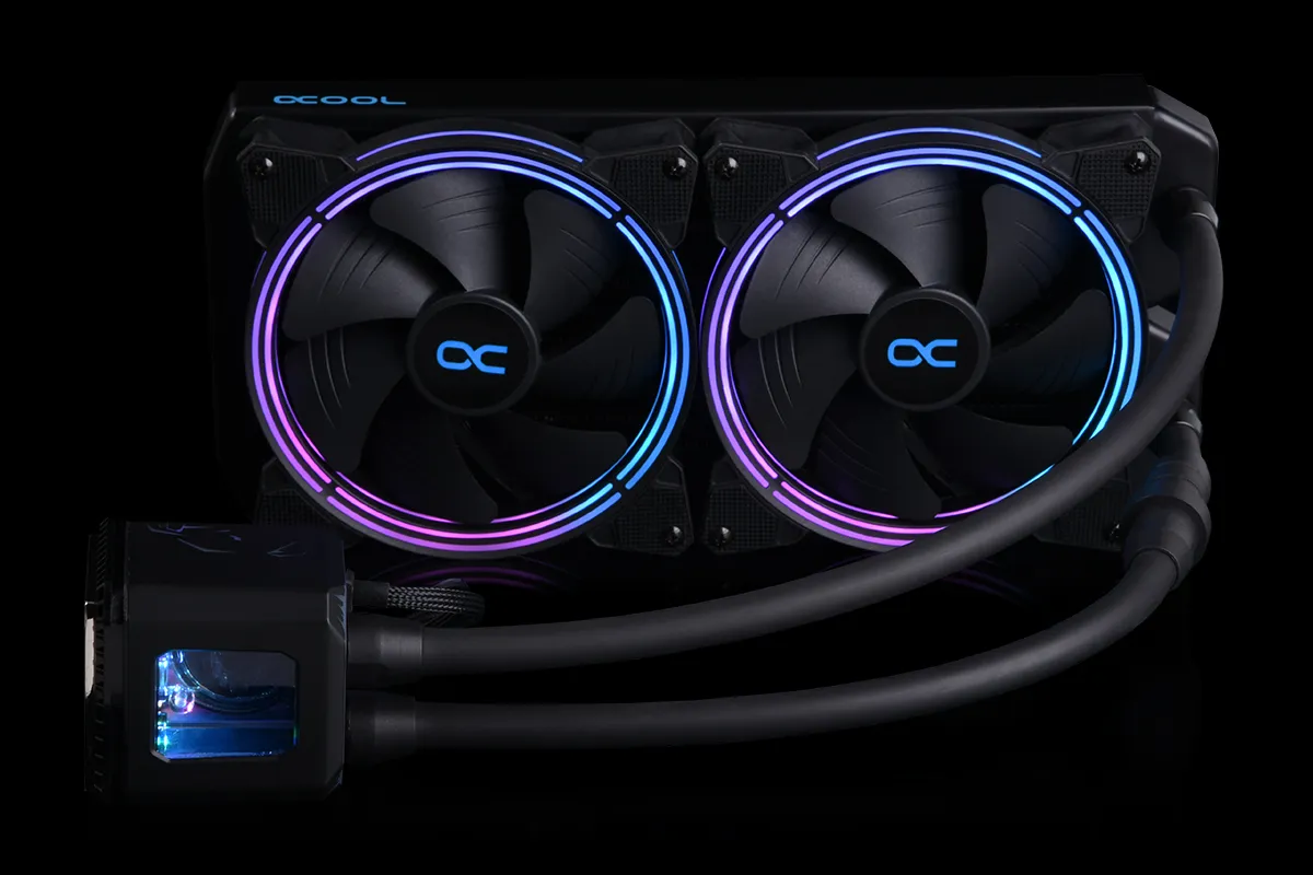 Alphacool Eisbaer Aurora 280mm ARGB Liquid Cooler, Black