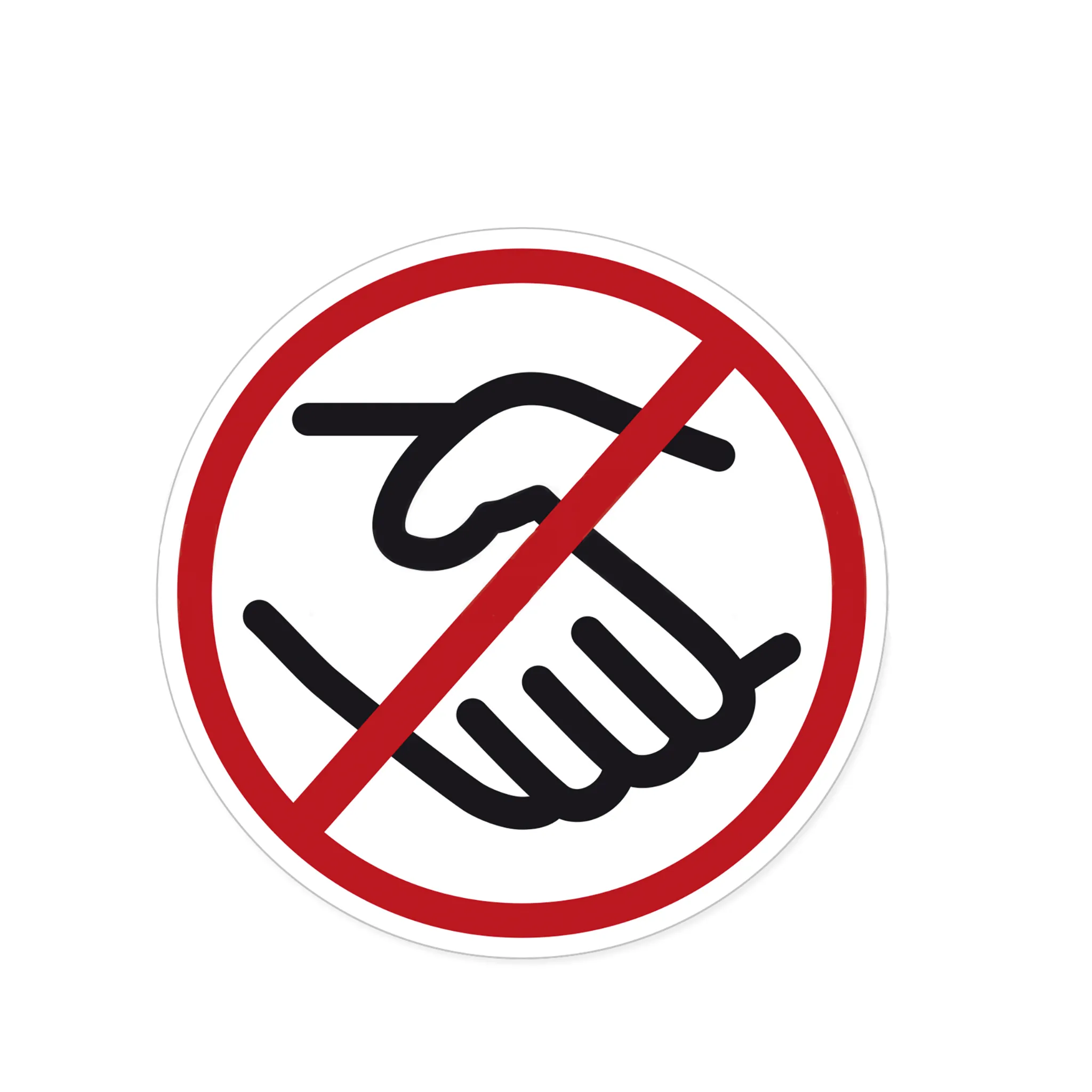 Herma label "No handshakes" &oslash;10 (20)