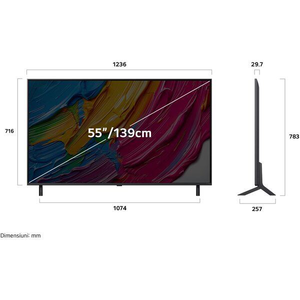 LG QNED80A3A 55" 4K webOS TV, 60Hz, HDR10