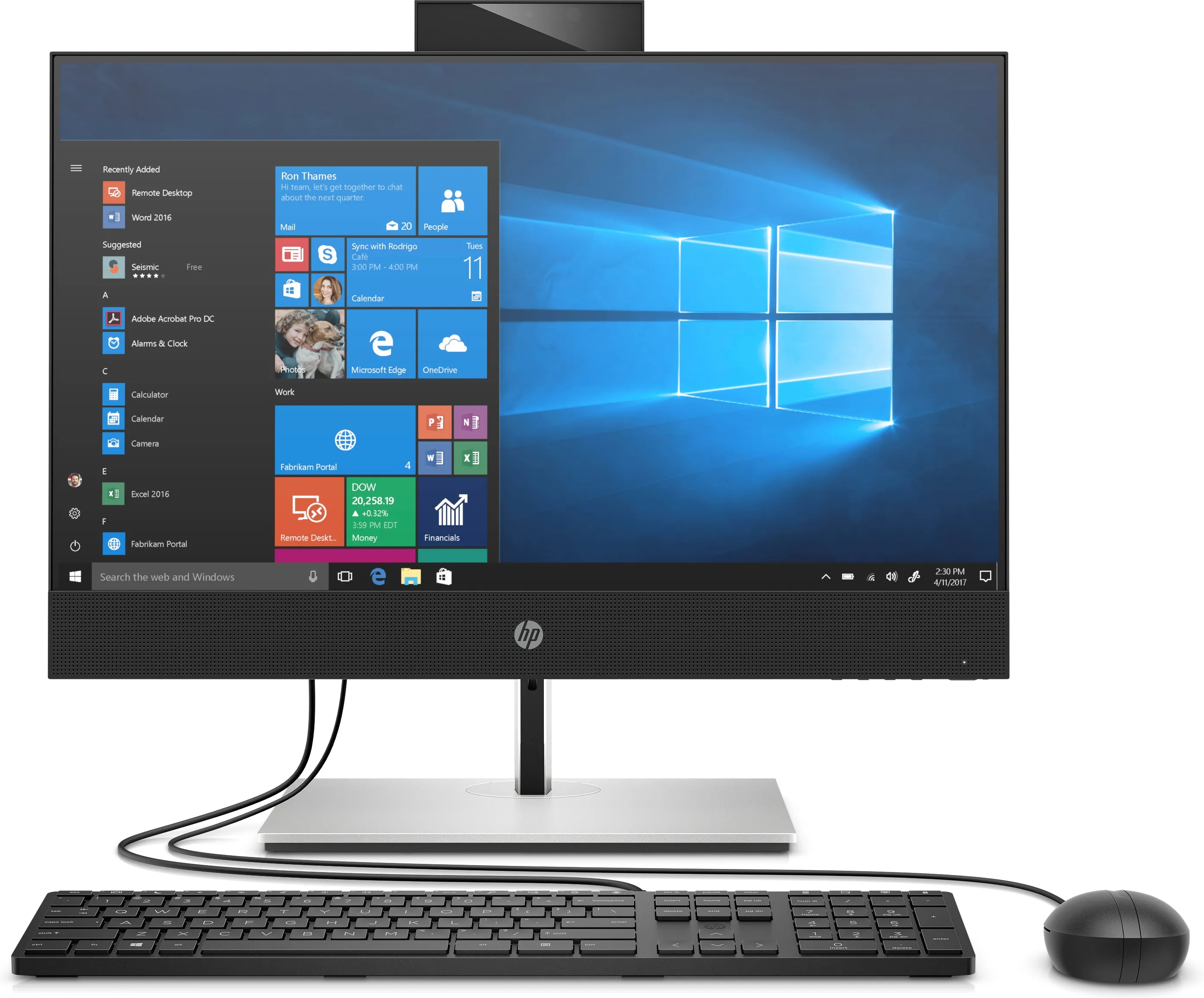 HP ProOne 440 G6 i5-10500T, 8GB, 256GB SSD, Win 10 Pro All-in-one, Black