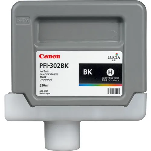 Canon PFI-302BK Ink cartridge, 330 ml, Black