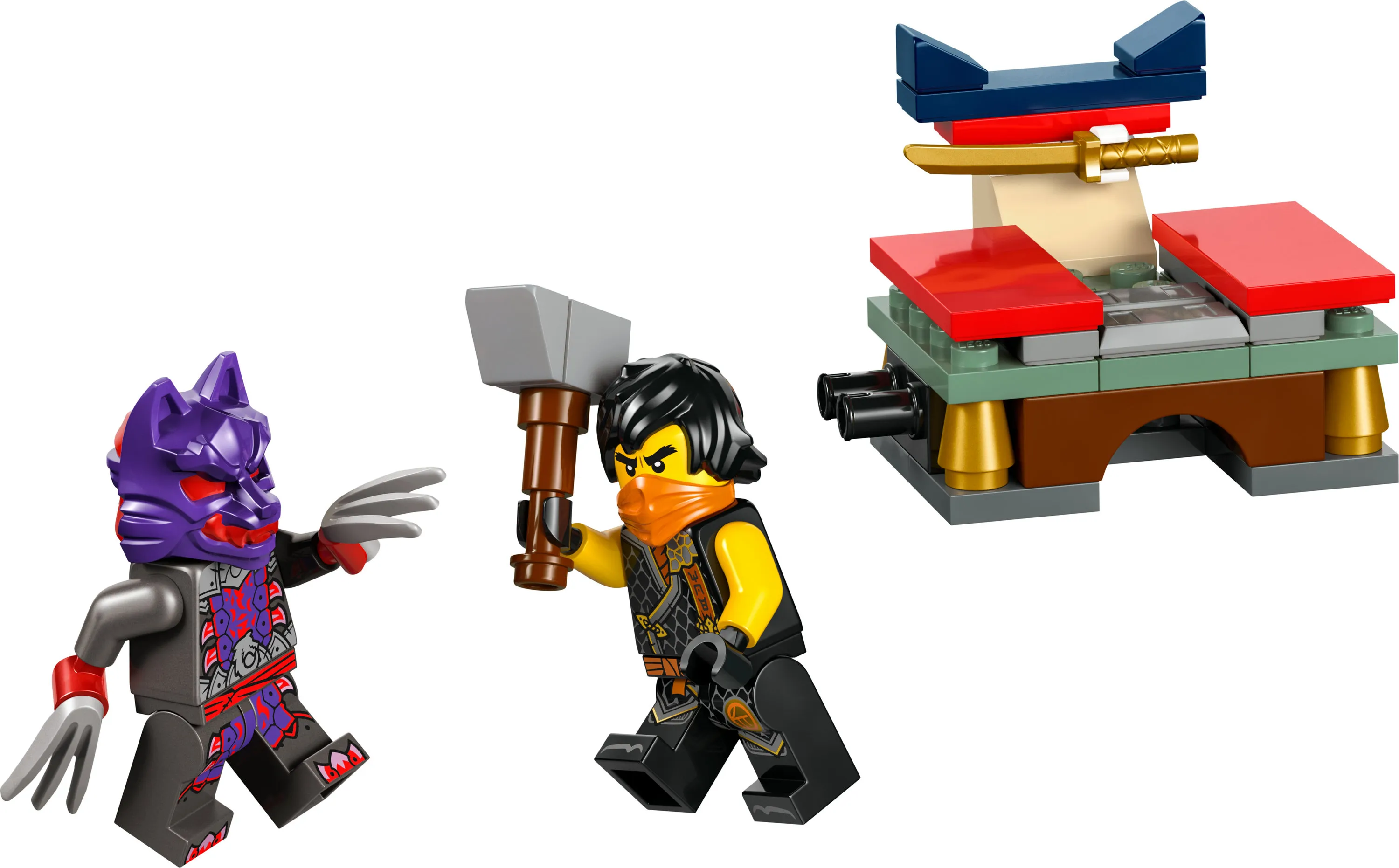 LEGO NINJAGO Tournament Training Ground and Kai and Rapton's Temple Battle 30675