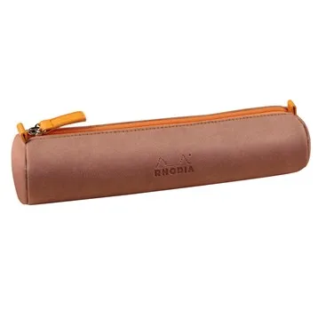 Rhodiarama round pencil case rosewood