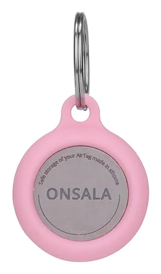 Onsala Silicone Holder, AirTag - keychain, Pink
