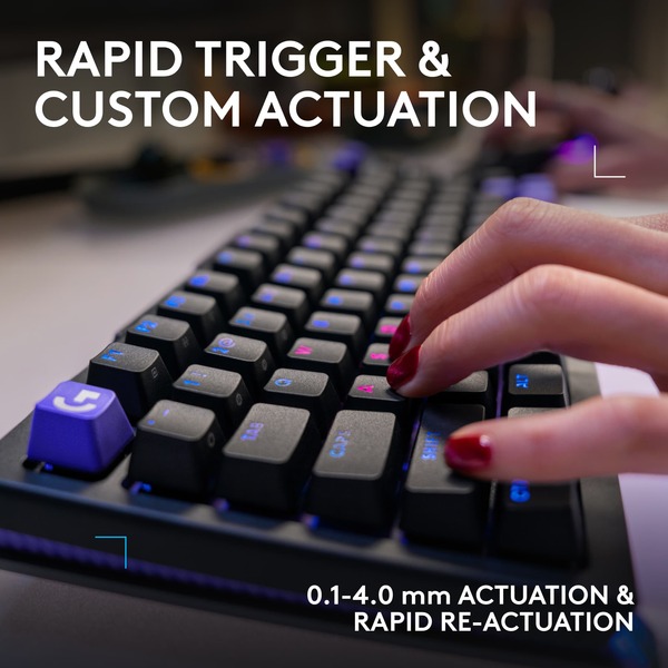 Logitech G512 X 75 Mechanical Gaming Keyboard, Gateron KS-20 Tactile, Black