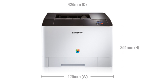 SAMSUNG CLP-415NW Color Laser 18/18ppm Net Wireless Ebony Brown