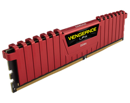 Corsair 16 GB (2 x 8 Gt) Vengeance LPX, DDR4 2133 MHz -muisti, punainen