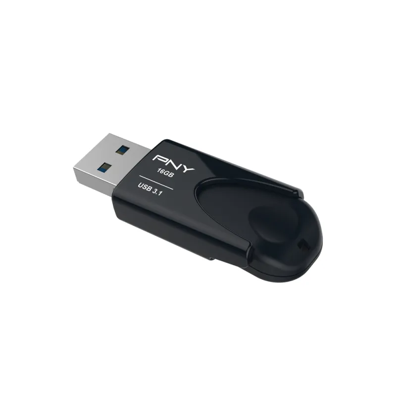 PNY 16GB Attache 4 USB 3.2 Gen 1x1 - memory stick, Black