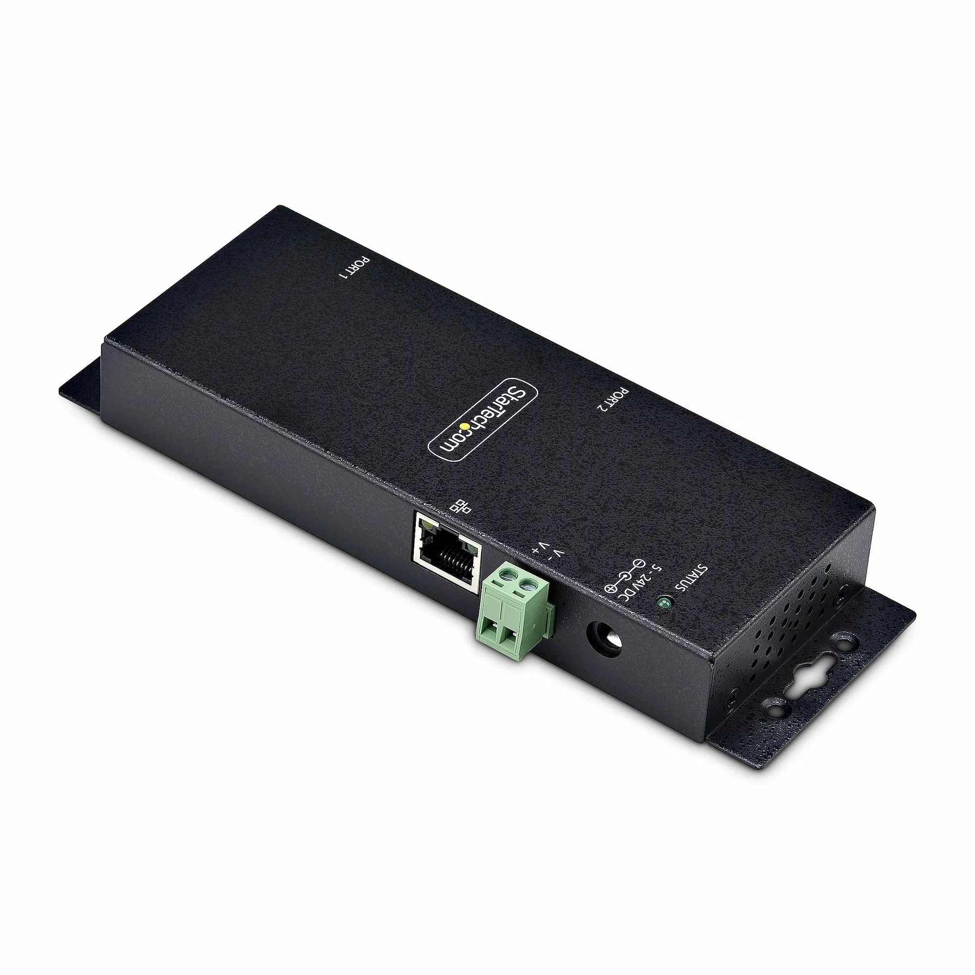 STARTECH.COM 2-Port Serial to Ethernet Adapter IP Serial Device Server For Remote RS232 Devices Wall/DIN Rail LAN to DB9