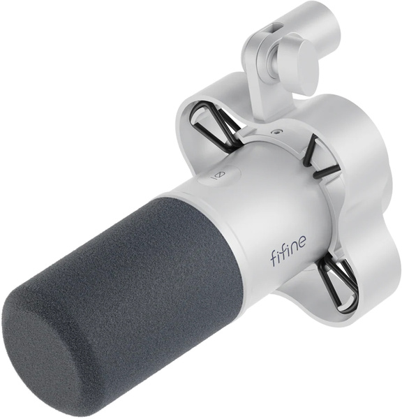 FIFINE K688W, USB, XLR, dynamisk mikrofon, vit